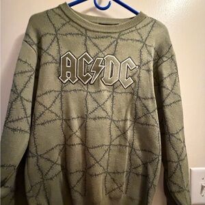 AC/DC Olive Crewneck Sweater